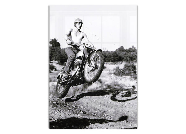 Retro Motorcross Wheelie