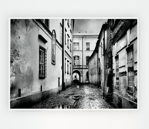 Venice Streets B N W Print Poster Wall Art