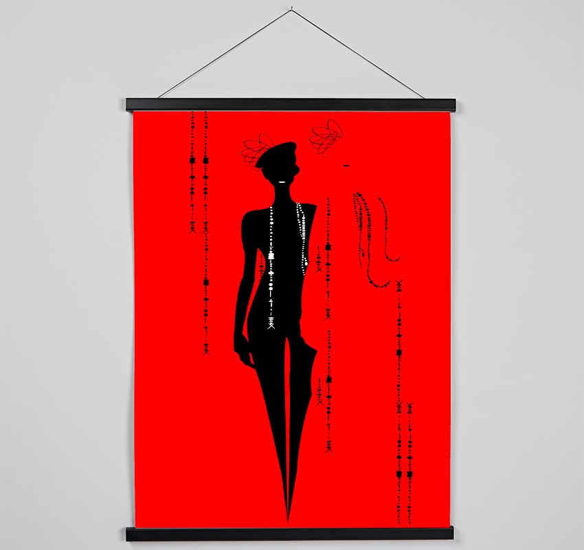 Diamond Female Red Hanging Poster - Wallart-Direct UK