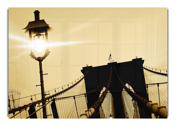 Brooklyn Bridge Street Light Retro