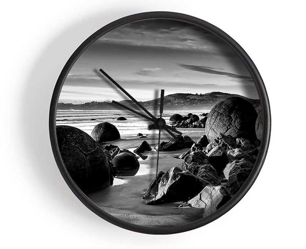 Rocks On A Beach Clock - Wallart-Direct UK