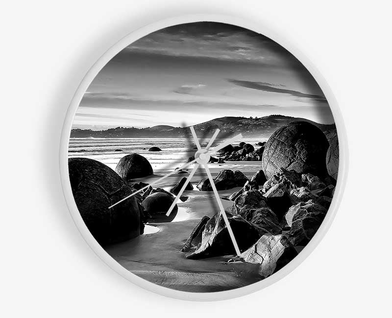 Rocks On A Beach Clock - Wallart-Direct UK