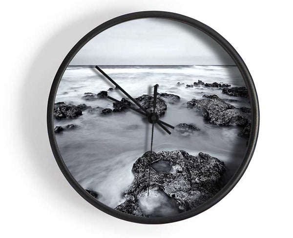 Black And White Sea Clock - Wallart-Direct UK