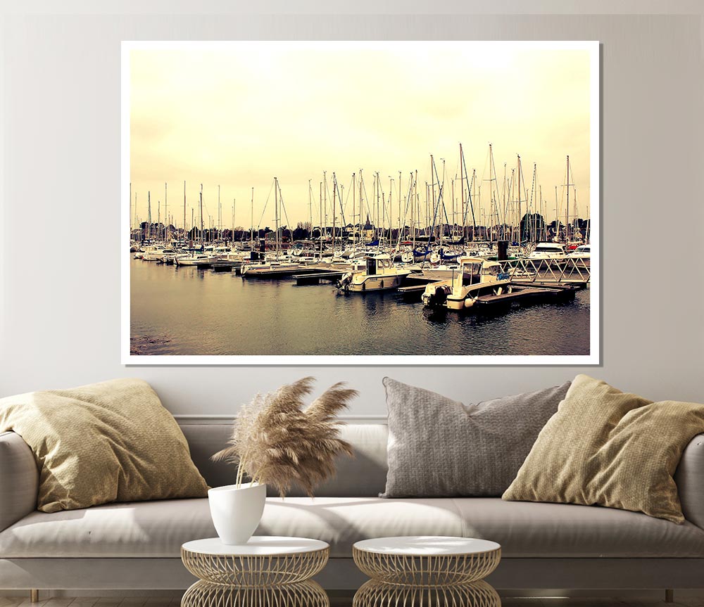 Boat Harbour Sunrise Print Poster Wall Art