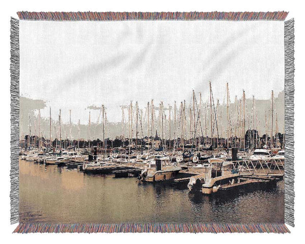 Boat Harbour Sunrise Woven Blanket