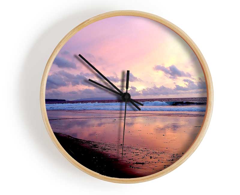 Beach At Dusk Clock - Wallart-Direct UK