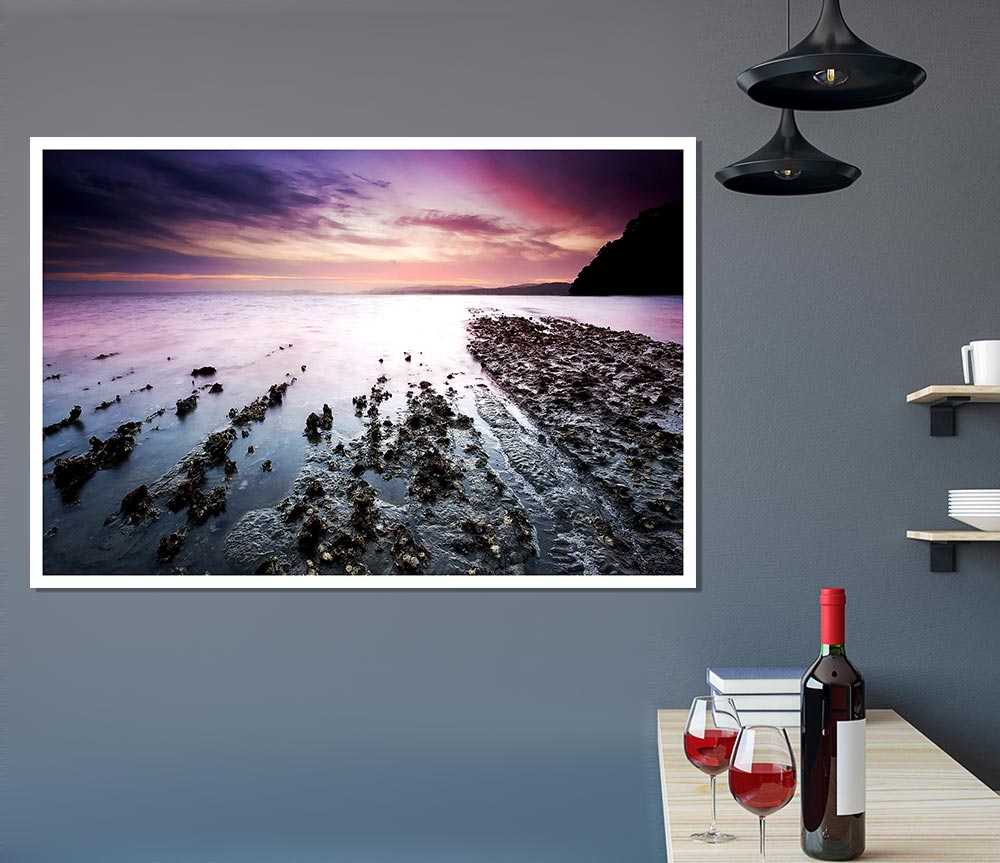 As The Ocean Meets The Land Print Poster Wall Art