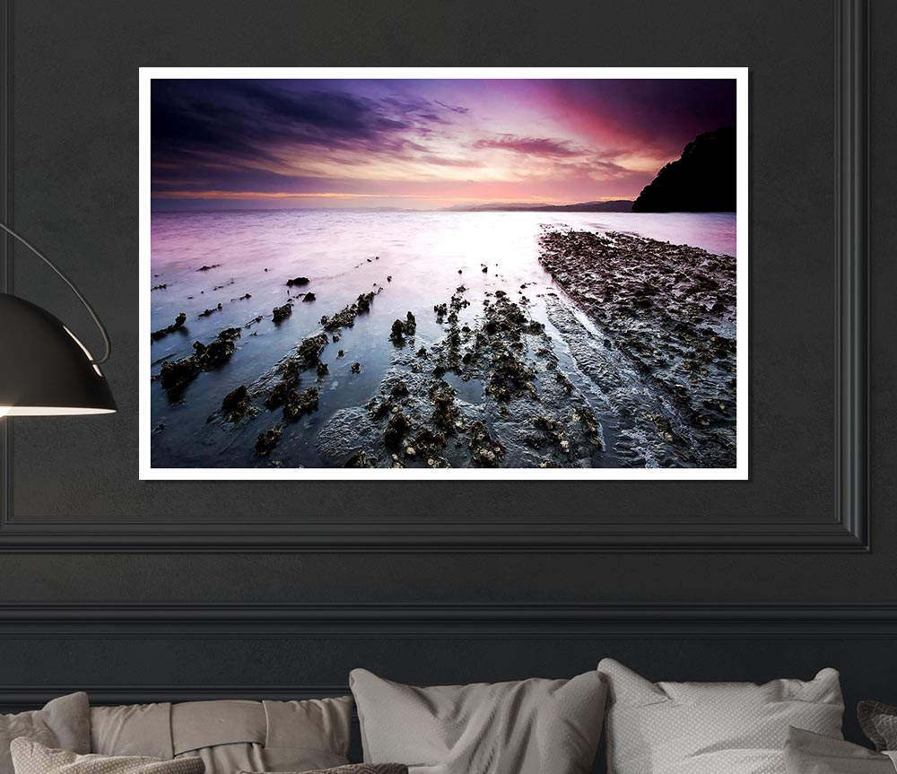 As The Ocean Meets The Land Print Poster Wall Art