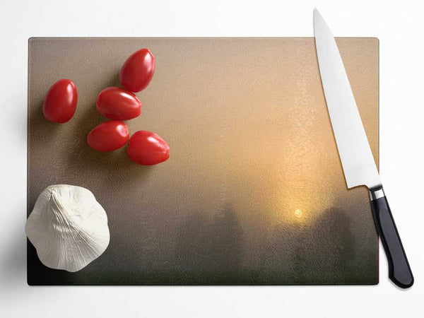 Foggy Day Glass Chopping Board