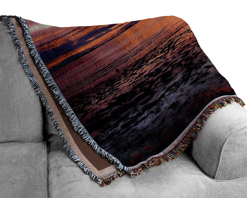 Sea Sunset Paradise Woven Blanket