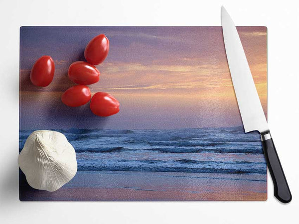 Morning Waves Glass Chopping Board