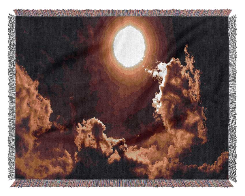 Golden Clouds Woven Blanket