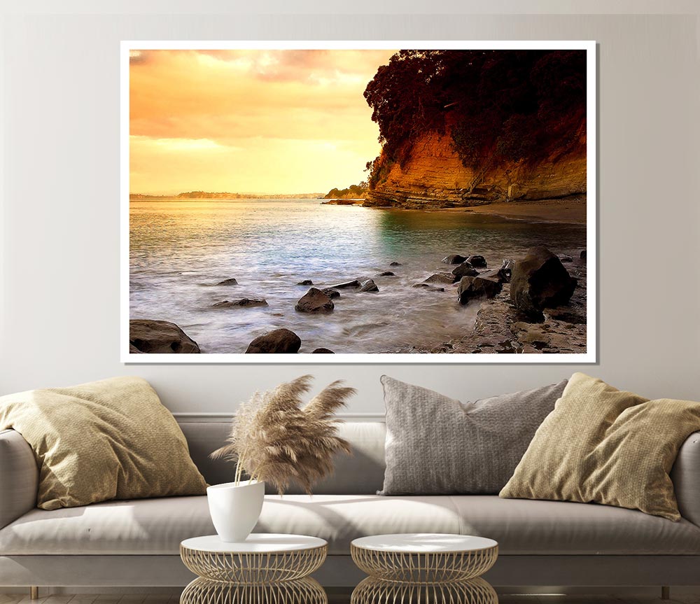 Beach Stairs To Heaven Print Poster Wall Art