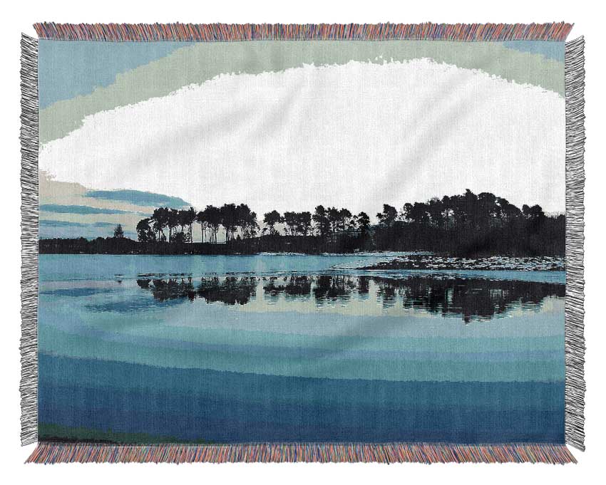 Cold Winter Ocean Woven Blanket