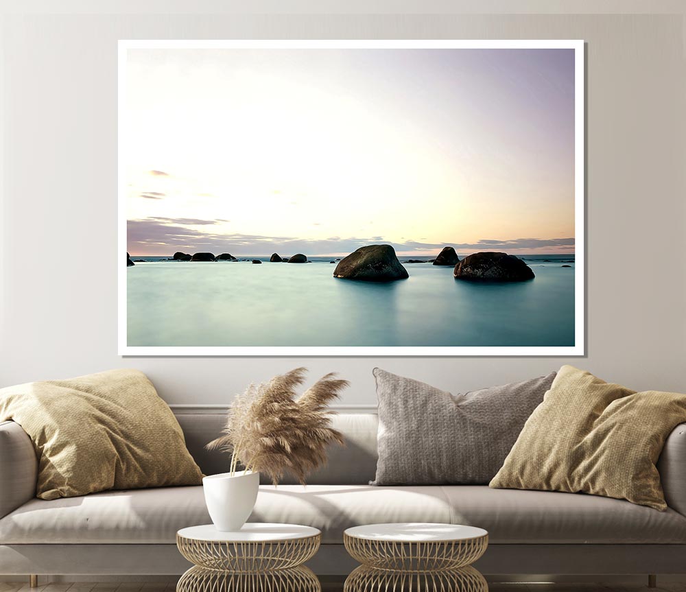 Beach Serenity Print Poster Wall Art