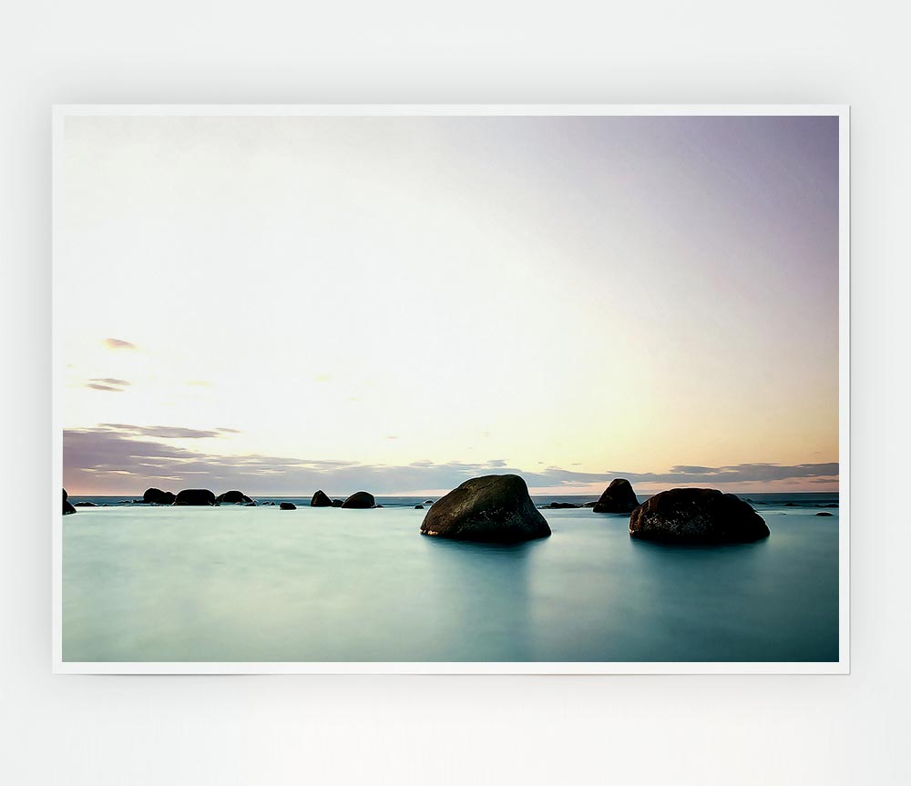 Beach Serenity Print Poster Wall Art