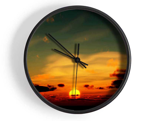 Beautiful Sunset Moon Clock - Wallart-Direct UK