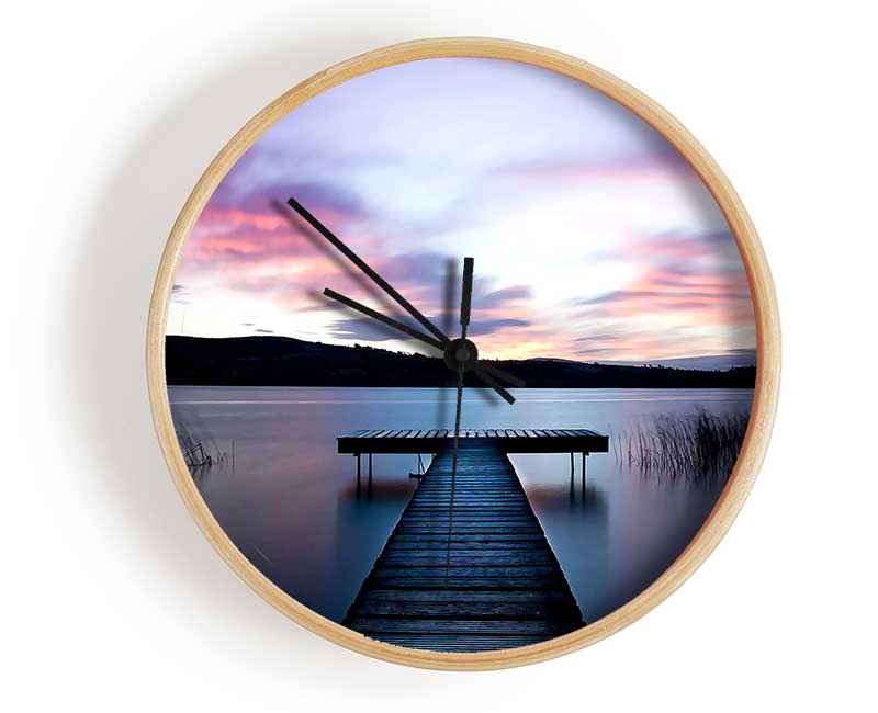 Dusk On The Dock Clock - Wallart-Direct UK