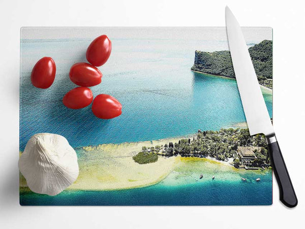 Garda Lake Italy Glass Chopping Board