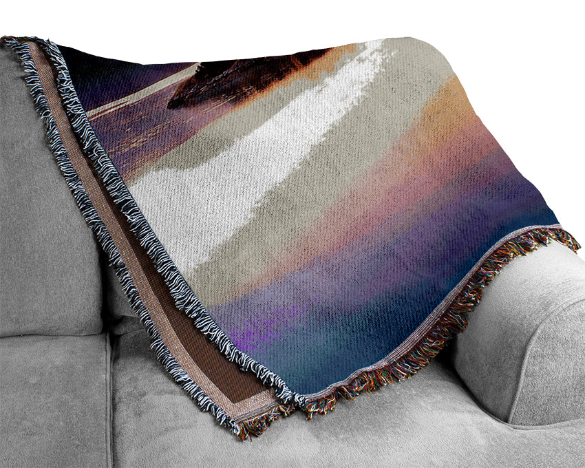 Islands At Dusk Woven Blanket