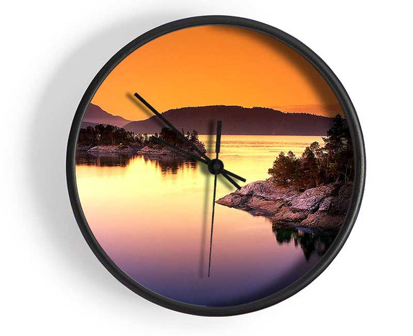 Islands At Dusk Clock - Wallart-Direct UK