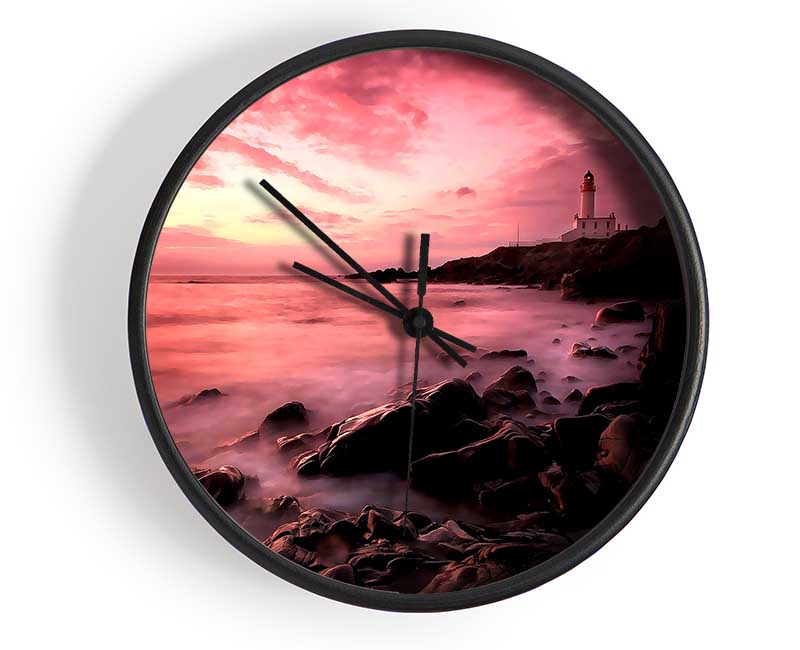 Lighthouse Sunset Clock - Wallart-Direct UK