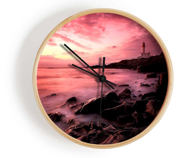 Lighthouse Sunset Clock - Wallart-Direct UK