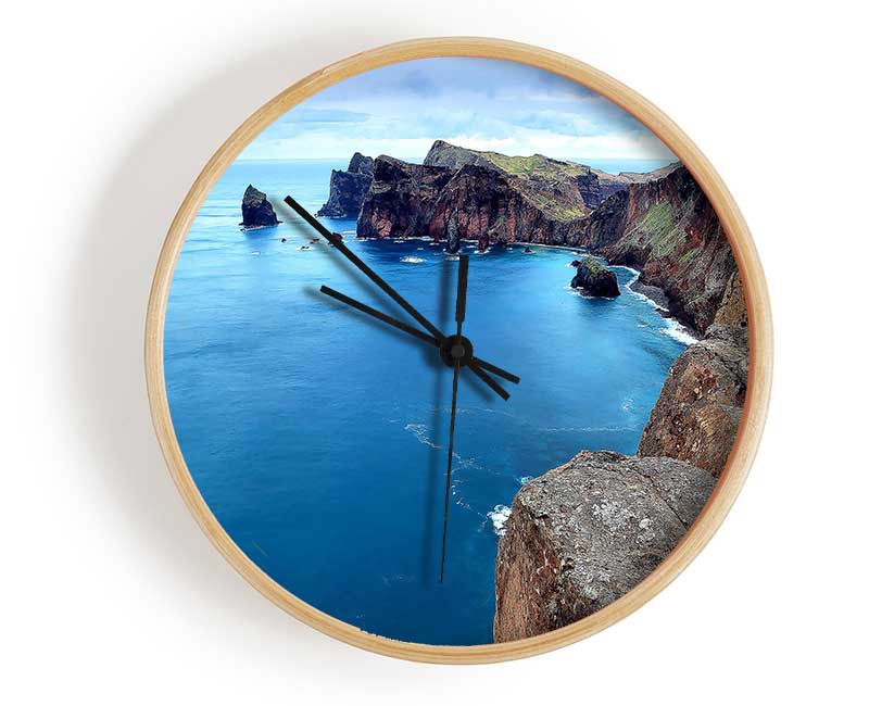 Coast Panoramic View Clock - Wallart-Direct UK