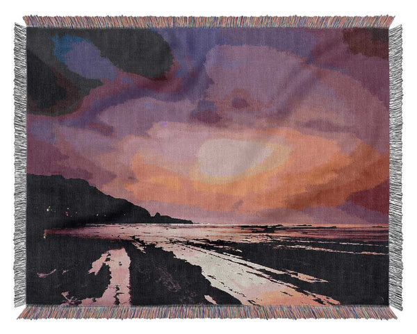 Purple Night Sky Woven Blanket