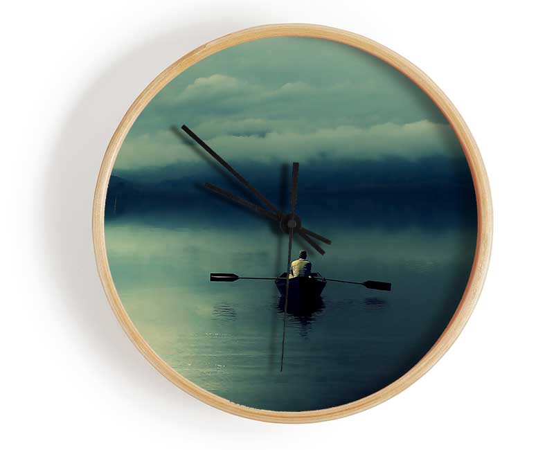 Boating At Dusk Clock - Wallart-Direct UK