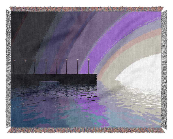 Purple Sky Pier Woven Blanket