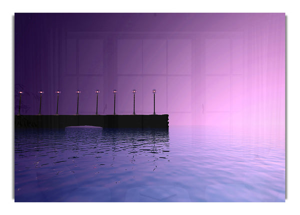 Purple Sky Pier Landscape