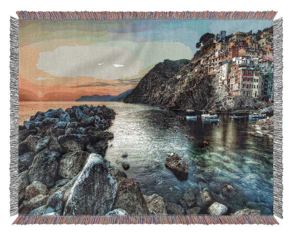 Coastal City Ocean Woven Blanket