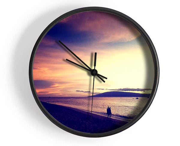 Lovers Beach Promenade Clock - Wallart-Direct UK