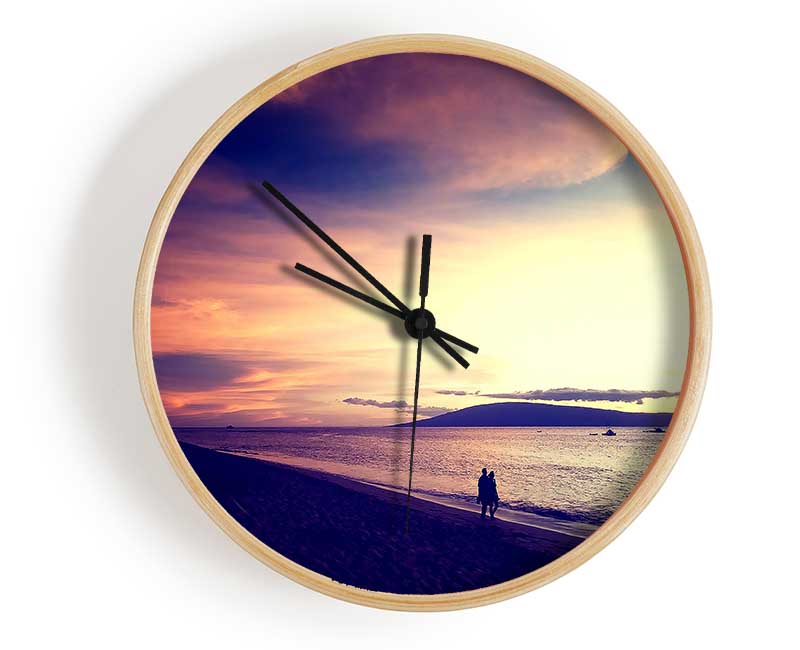 Lovers Beach Promenade Clock - Wallart-Direct UK