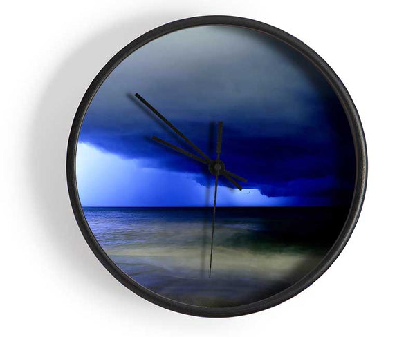 Blue Lightning Seas Clock - Wallart-Direct UK