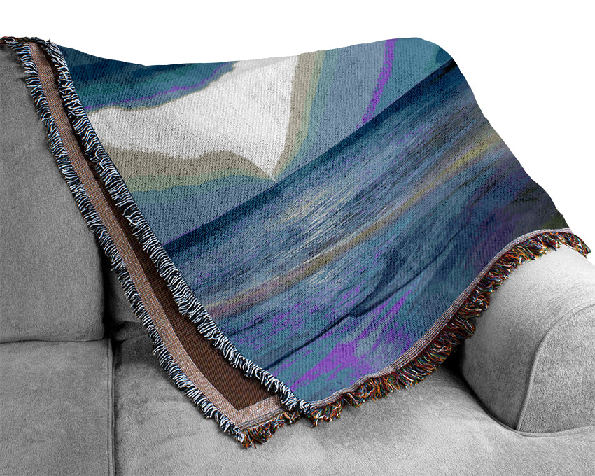 Blue Lightning Seas Woven Blanket