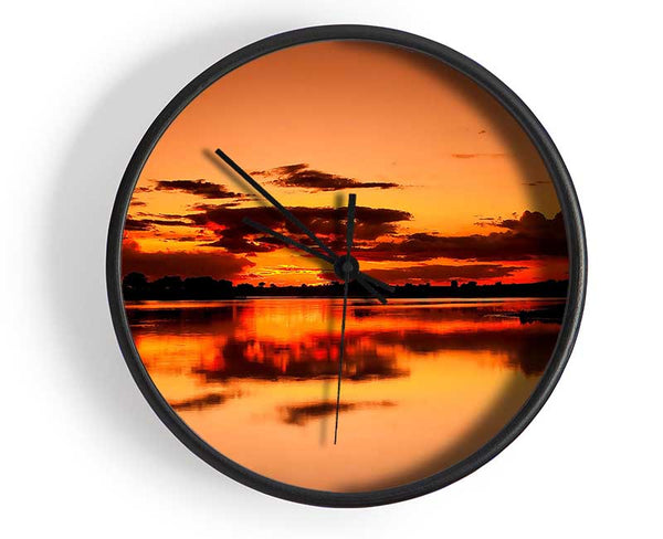 Sunset Cloud Reflection Clock - Wallart-Direct UK