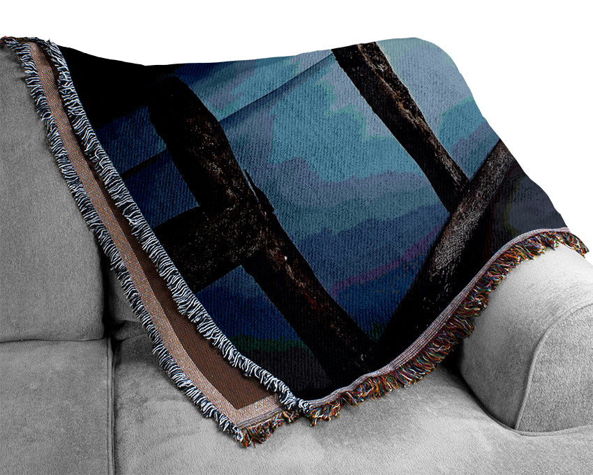 Evening Blue Sea Woven Blanket