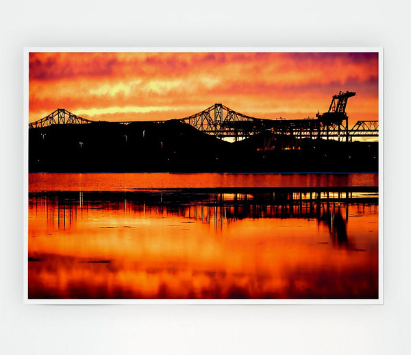 Where The Fire And The Water Become One Print Poster Wall Art