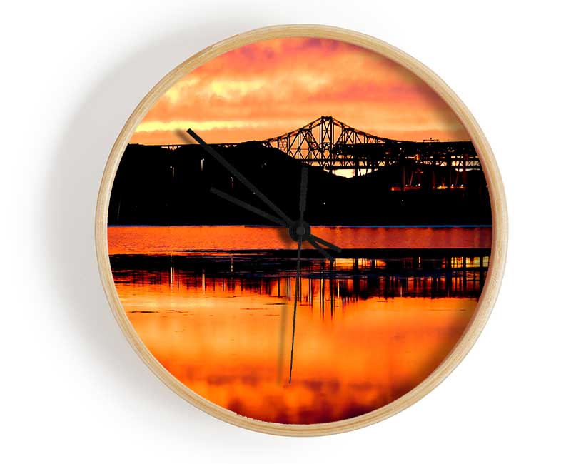 Where The Fire And The Water Become One Clock - Wallart-Direct UK