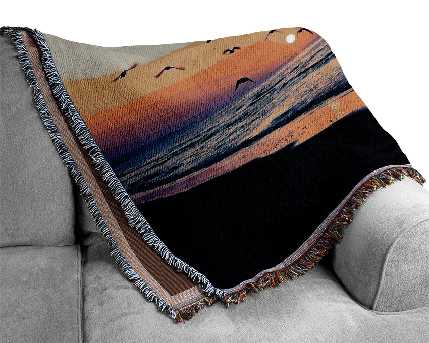 Birds In Paradise Woven Blanket