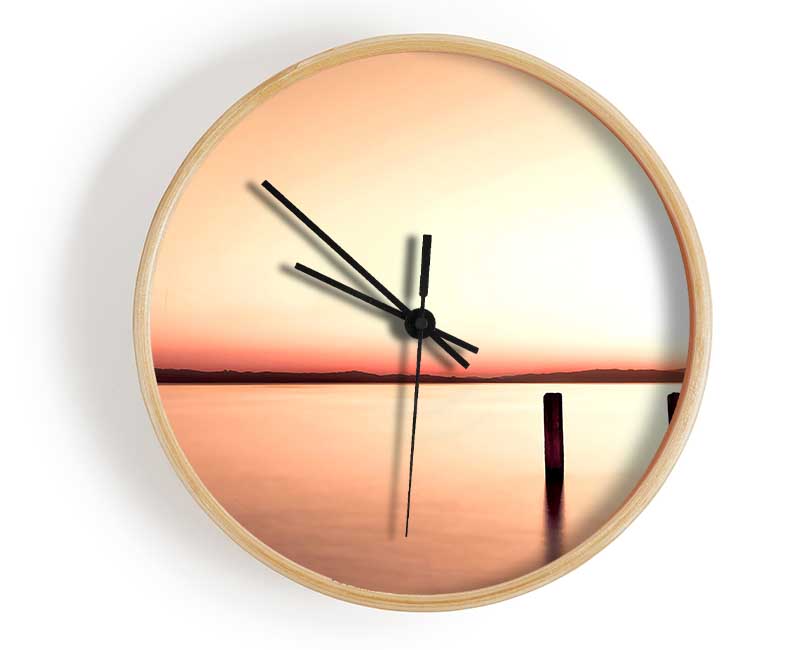 Love At First Sight Peach Clock - Wallart-Direct UK