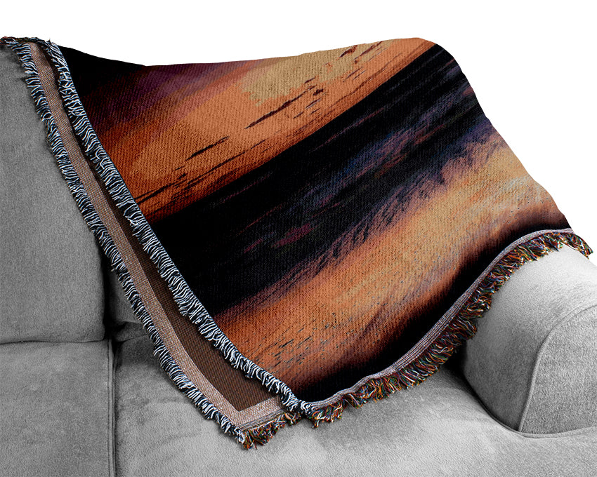 Ocean Beach At Twilight Woven Blanket