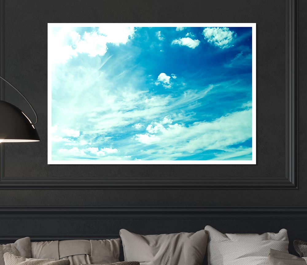 Blue Sky Print Poster Wall Art