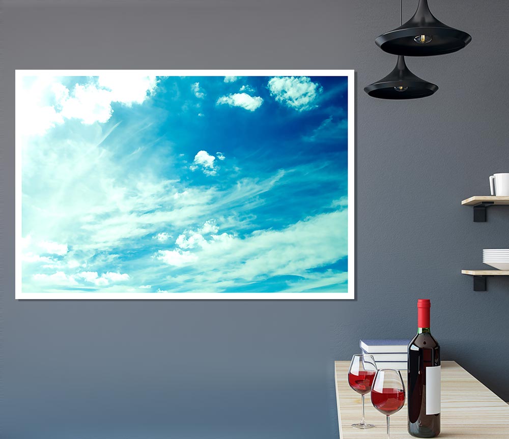 Blue Sky Print Poster Wall Art