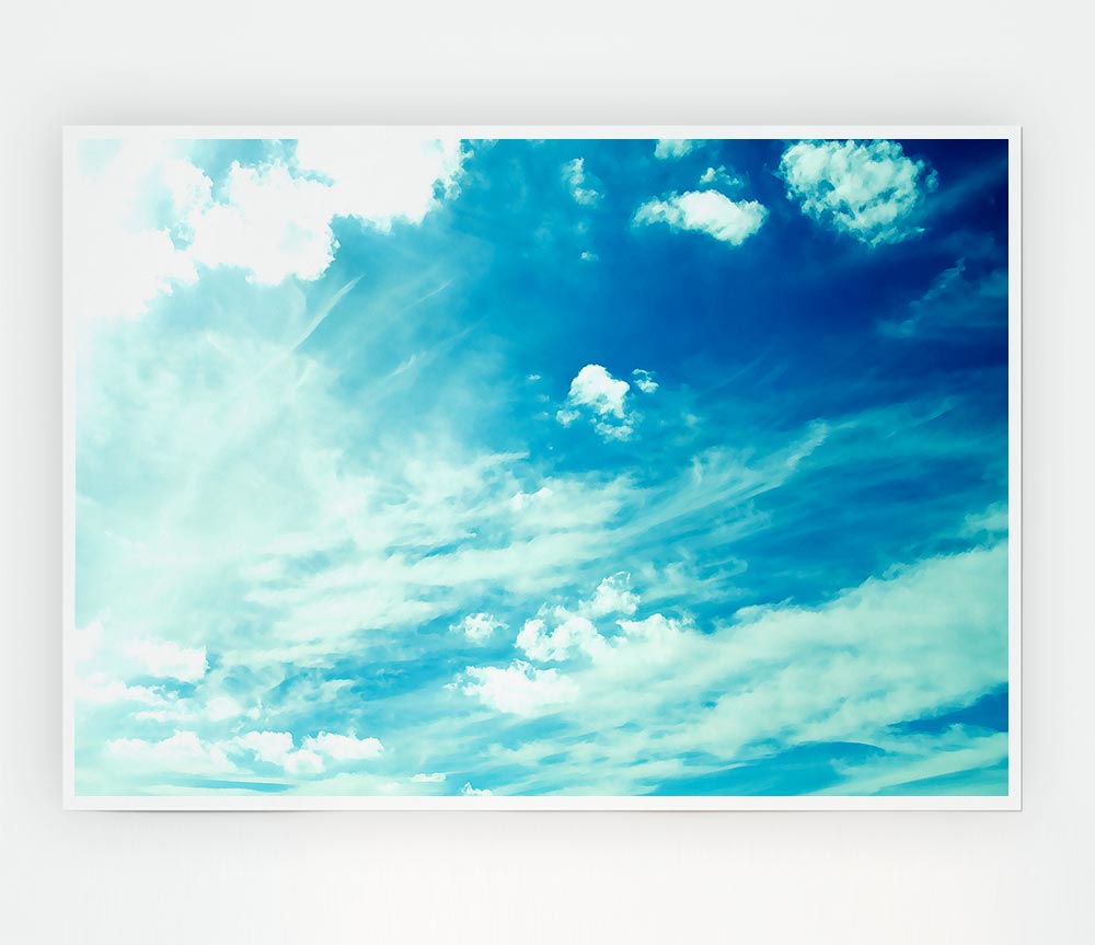 Blue Sky Print Poster Wall Art