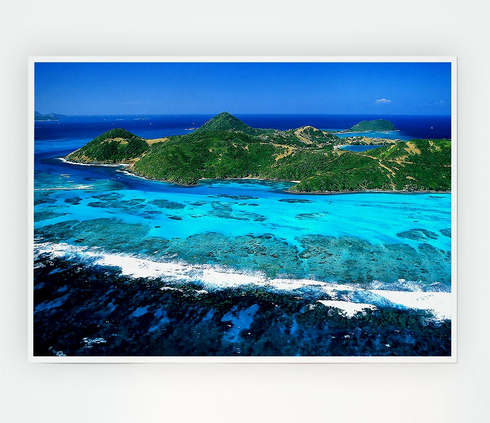 Union Island Lesser Antilles Print Poster Wall Art