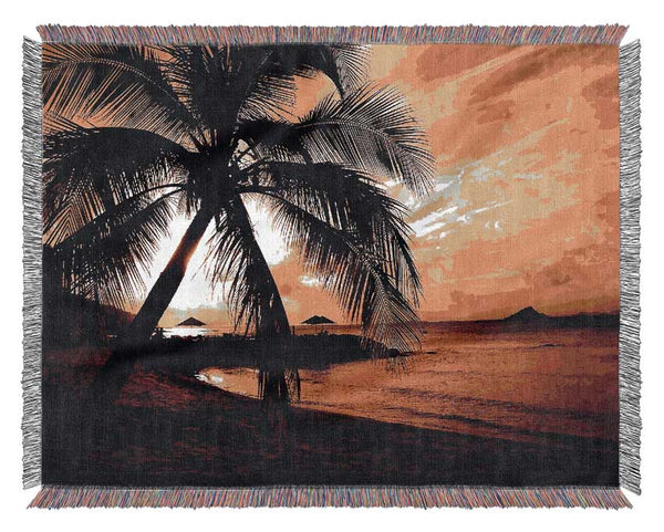 Beach Colours In Twilight Woven Blanket