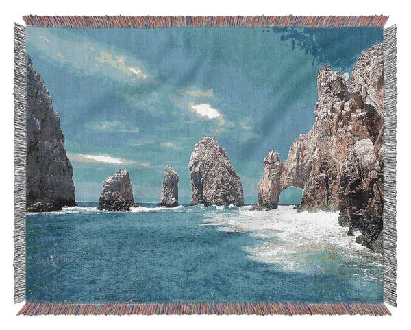 Cabo San Lucas Mexico Woven Blanket